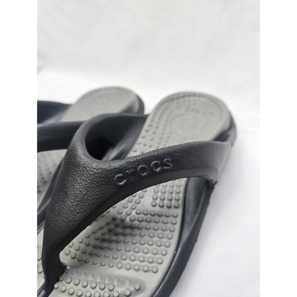 Crocs Womens Athens Sandal Size 6 Black/Gray Thong Flip Flop Slide Shoes Unisex - Picture 8 of 8